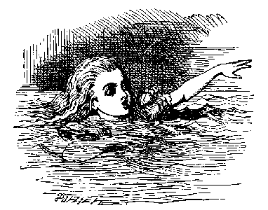 Alice swam in her tears